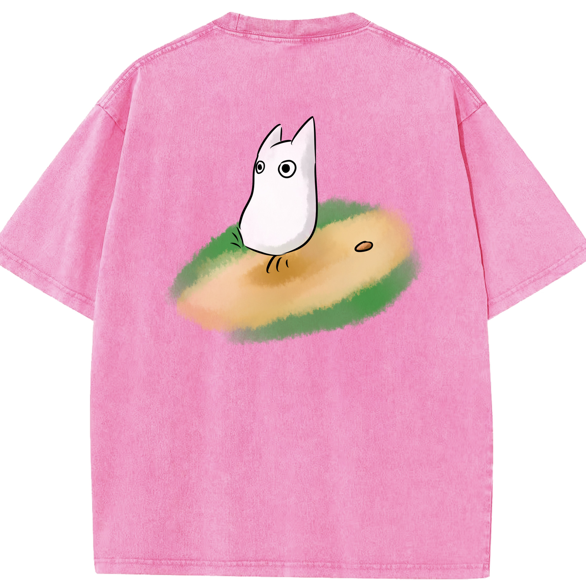 （画像用） となりのトトロ 草壁メイ 草壁サツキ My Neighbor Totoro Satsuki Kusakabe Mei Kusakabe 綿100% ヴィンテージ風 半袖Tシャツ（背面プリント）